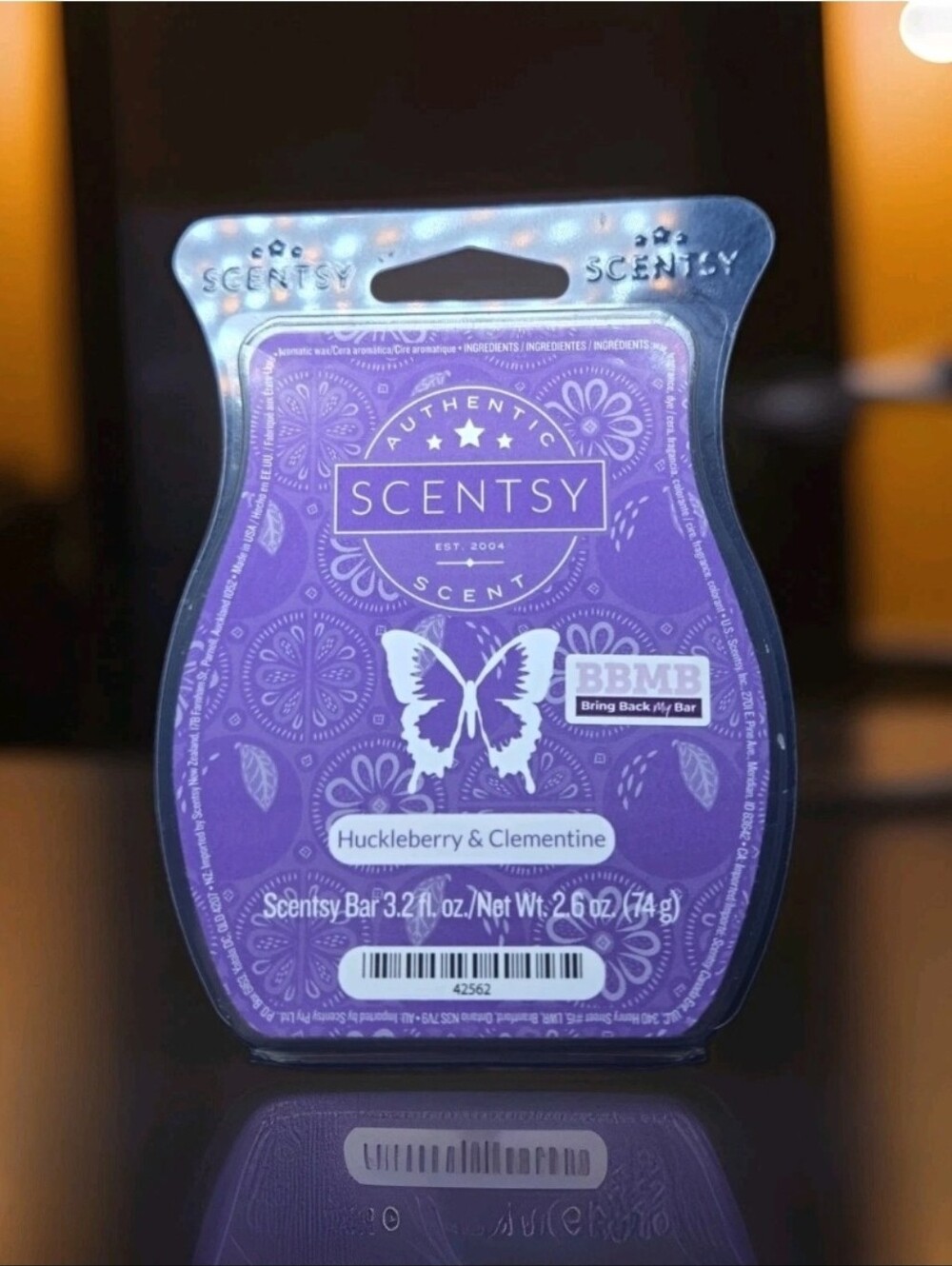 New Scentsy Bar Wax Melt 3.2 Fl.oz Discontinued Scent Huckleberry & Clementine